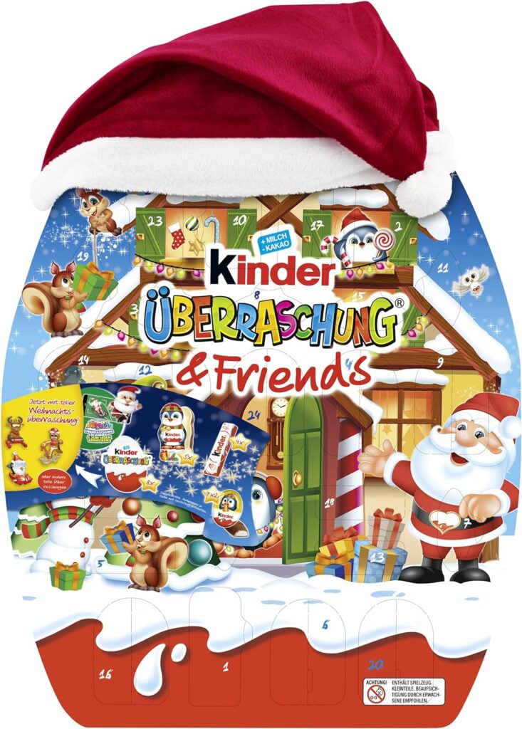 Calendrier De L'Avent 2025 – Kinder Surprise – Véhicules De Chantier – Voitures Et Excavatrices – Noël