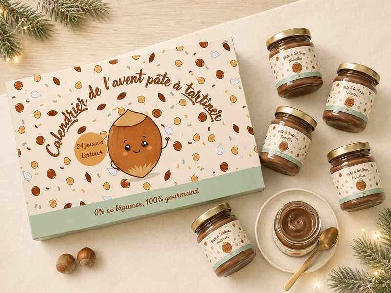 Calendrier avent pate à tartiner artisanale 2026