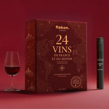 Calendrier de l'avent vin de France et du Monde Flakon