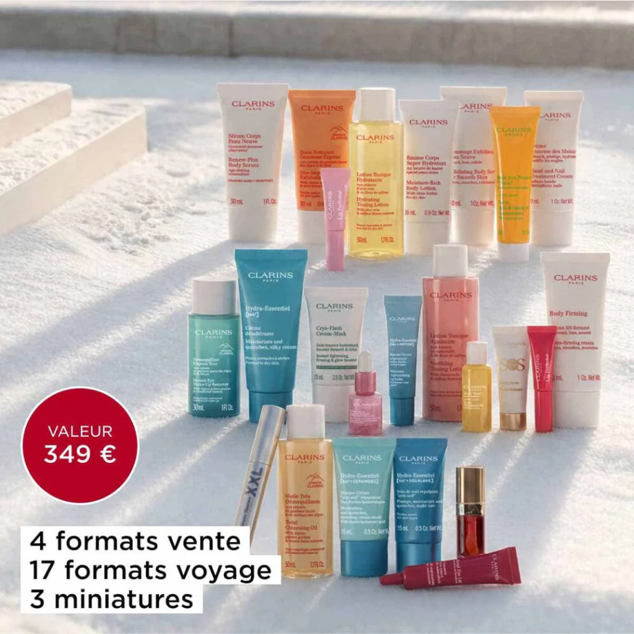 Contenu calendrier Clarins 2026