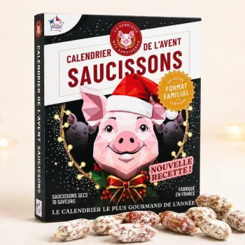 Calendrier avent saucisson XXL 360 grammes 60 mini-saucissons