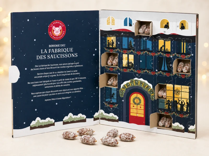 calendrier avent 60 mini-saucissons ouvert 2026