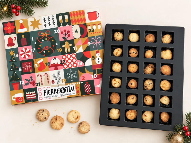 Contenu calendrier avent cookies artisanaux
